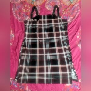 Plaid Sleeveless Dress